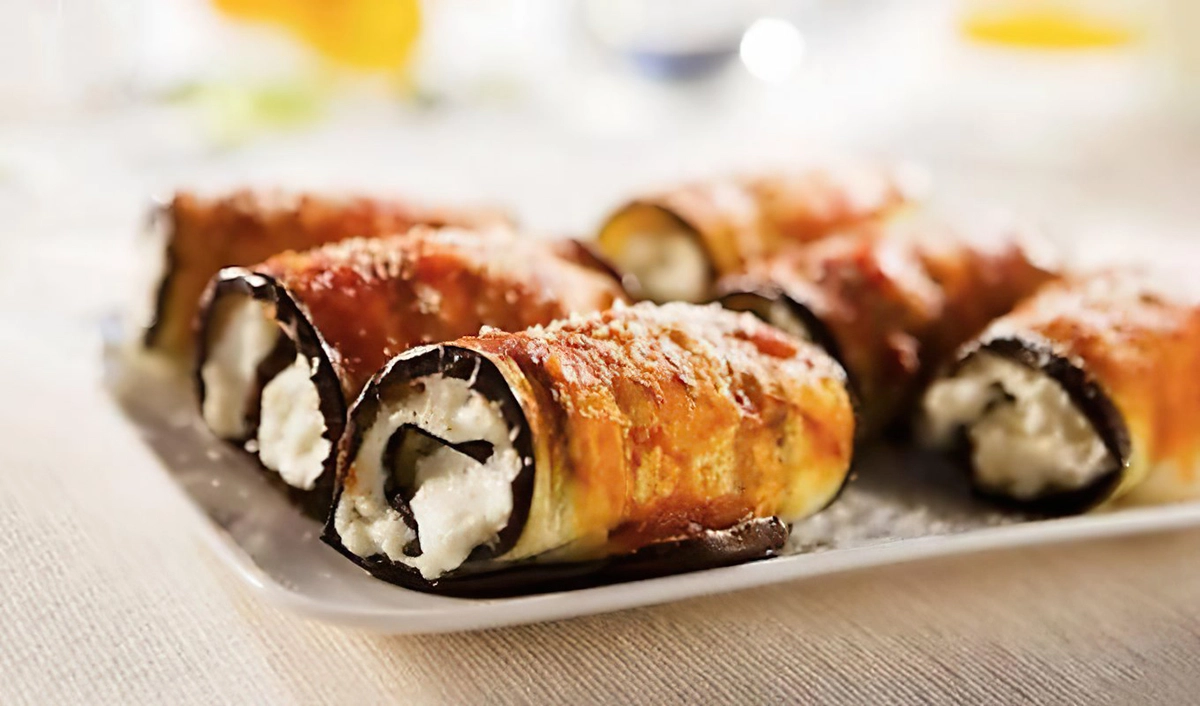 Rouleaux d'aubergines et fontina - Recettes Italiennes