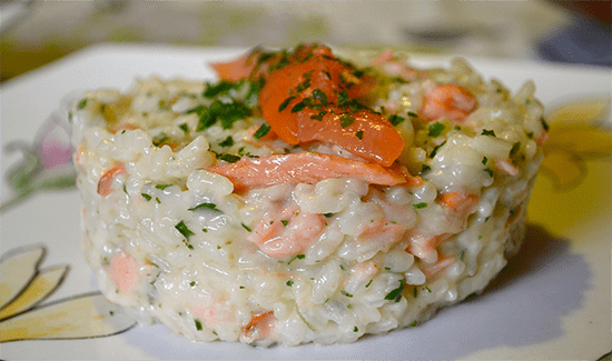 Risotto au saumon Risotto au saumon