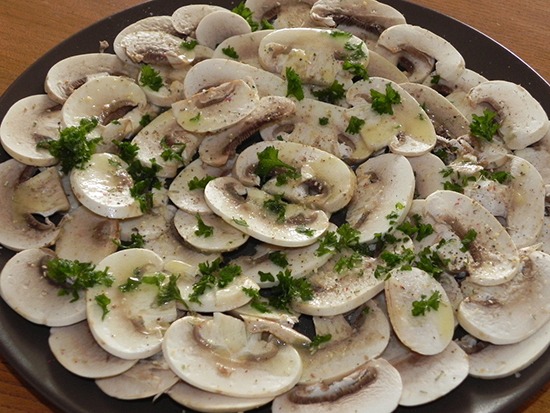 Carpaccio de champignons Carpaccio de champignons