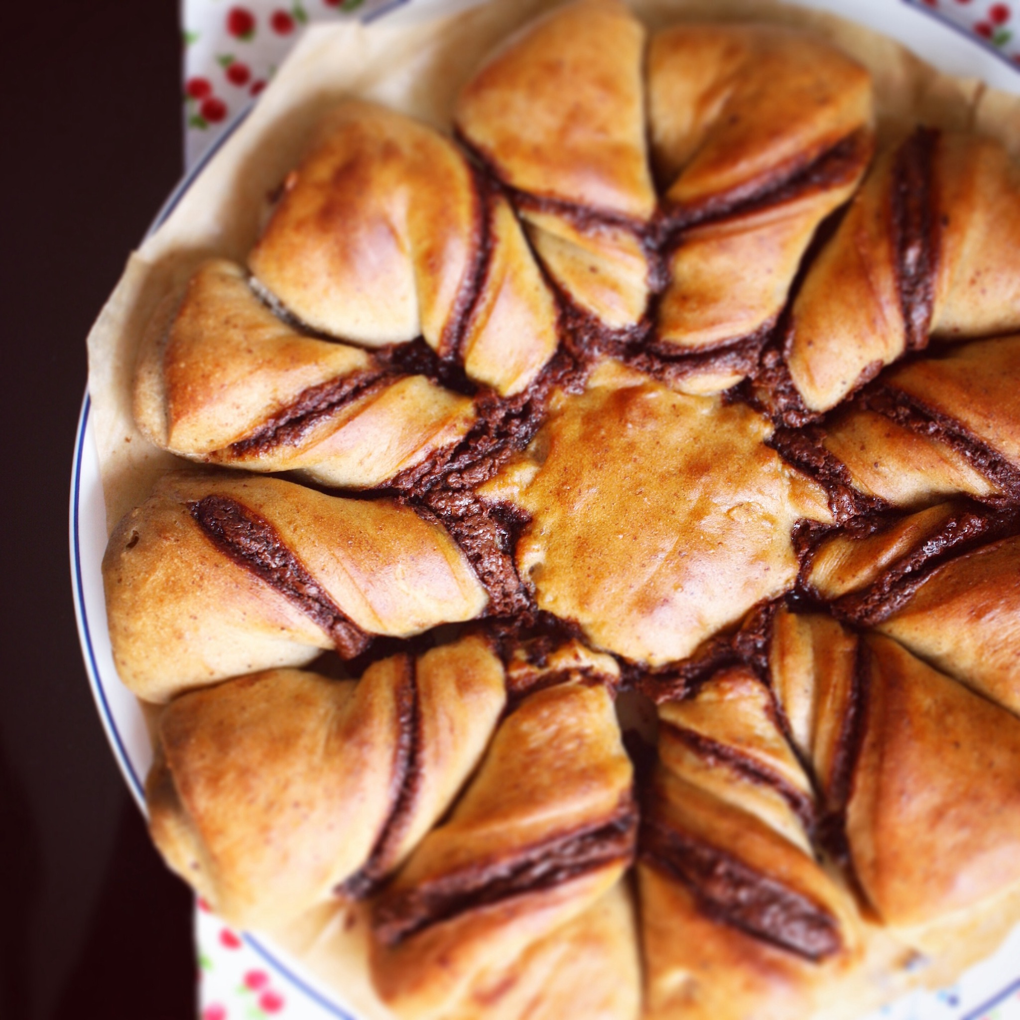 Brioche étoile à la pâte à tartiner Brioche étoile à la pâte à tartiner