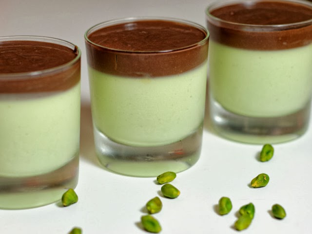 Panna cotta pistache Panna cotta à la pistache