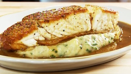 Poisson rôti au jus de veau Poisson rôti au jus de veau