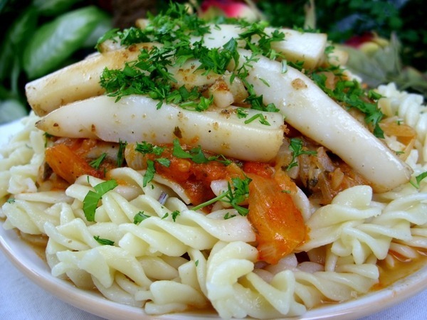 Pâtes aux calamars Pâtes aux calamars