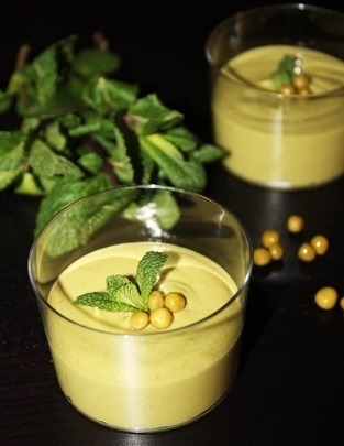 Velouté de petits pois à la menthe Velouté de petits pois à la menthe