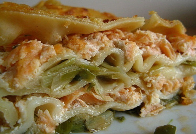 Lasagnes saumon-poireaux Lasagnes saumon-poireaux
