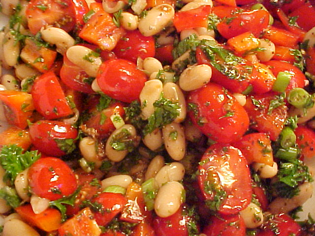 Salade de haricots blancs et tomates Salade de haricots blancs et tomates
