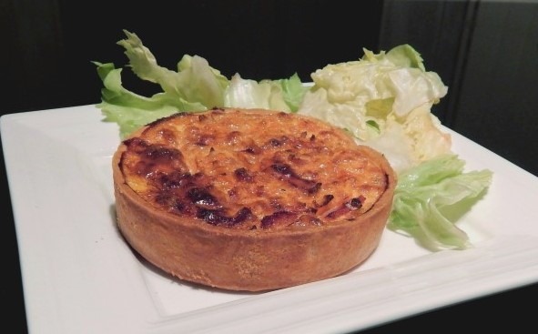 Tarte-carotte-bacon. Quiches carotte / mimolette / bacon