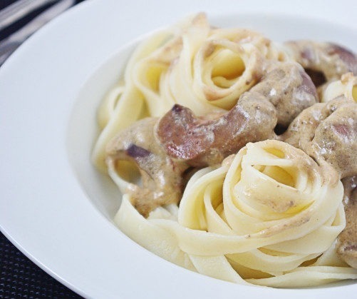 Tagliatelles aux rognons de boeuf Tagliatelles aux rognons de boeuf