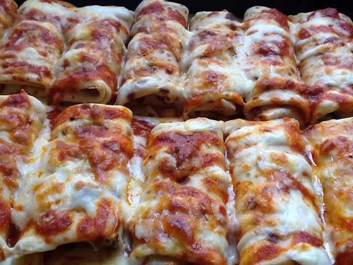 Cannelloni de Crêpes au Poulet et aux Champignons