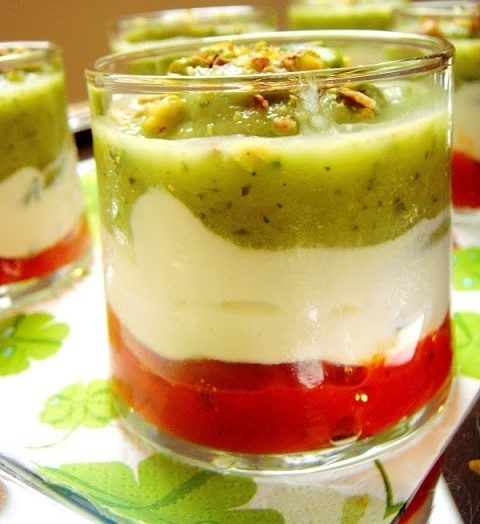 Verrine aux couleurs de l'Italie
