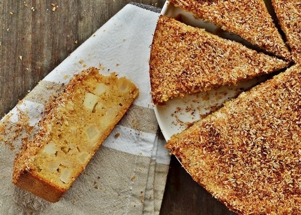 Gâteau pomme, banane, coco Gâteau pomme, banane, coco