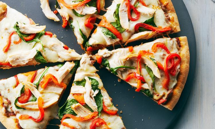 Pizza épicée au poulet