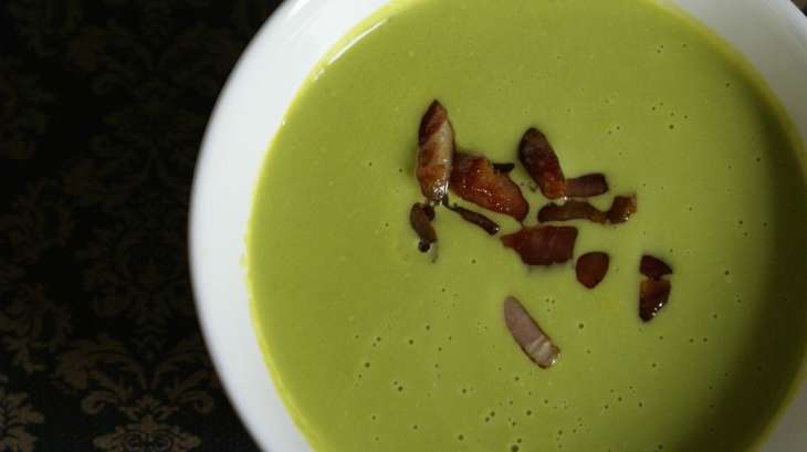 Crème de petits pois au lard Crème de petits pois au lard