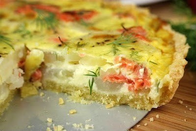 Tarte au saumon et aux pommes de terre Tarte au saumon et aux pommes de terre