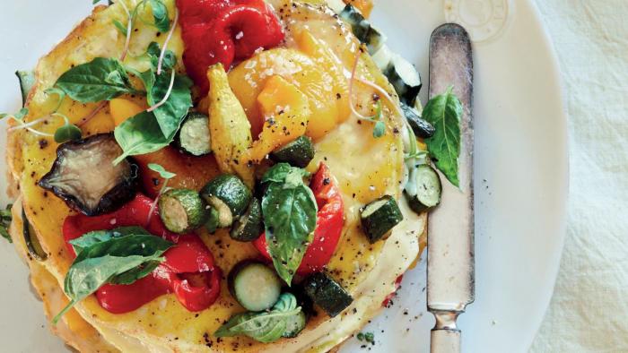 Millefeuille de frittatas de légumes Millefeuille de frittatas de légumes