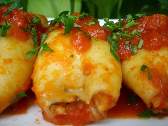 Calamars farcis au riz Calamars farcis au riz