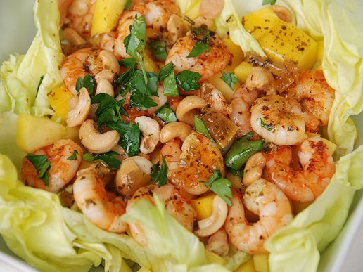Salade crevettes et mangue Salade crevettes et mangue