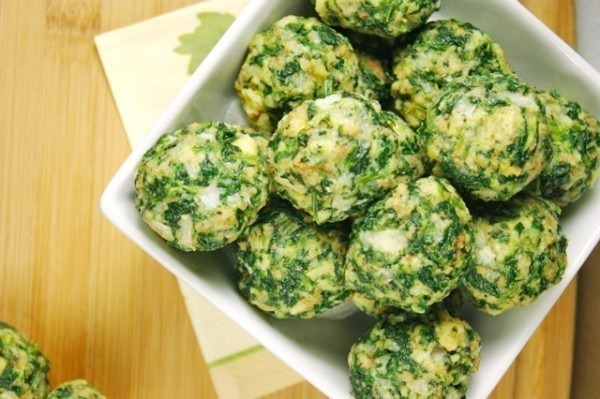 Boulettes d’épinard et parmesan