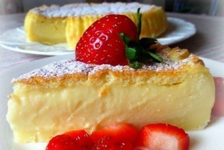 Gâteau magique au chocolat blanc
