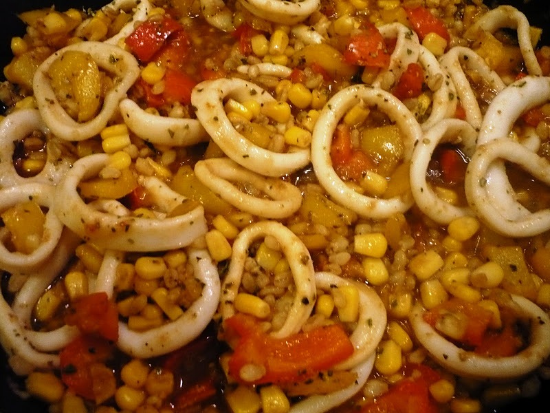 Ebly sauté aux calamars & légumes