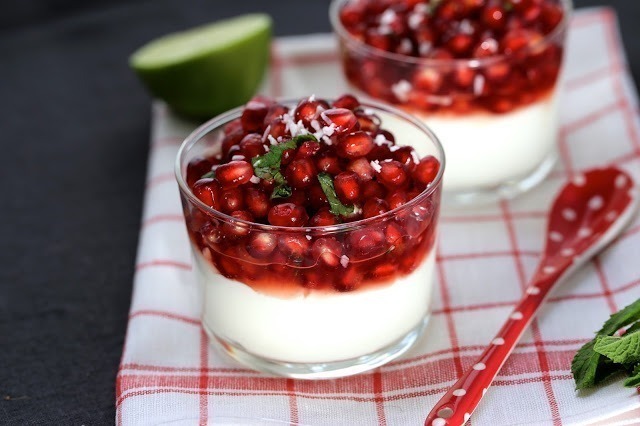 Verrine à la grenade et au citron vert