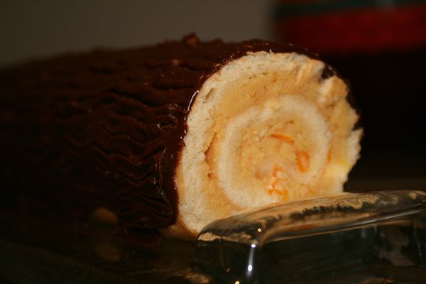 Bûche de Noël orange/chocolat