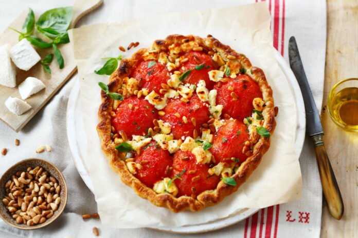 Tarte feuilletée chèvre tomate