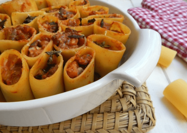 Paccheri farci aux aubergines