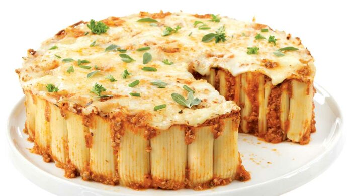 Gâteau de rigatonis au boeuf Gâteau de rigatonis au boeuf