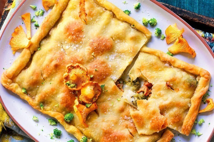 Focaccia farcie aux légumes d'automne et Squacquerone Focaccia farcie aux légumes d'automne et Squacquerone