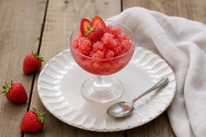 Granita de fraises à l'italienne Granita de fraises à l'italienne