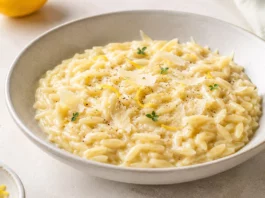 Orzo crémeux au citron et parmesan Orzo crémeux au citron et parmesan